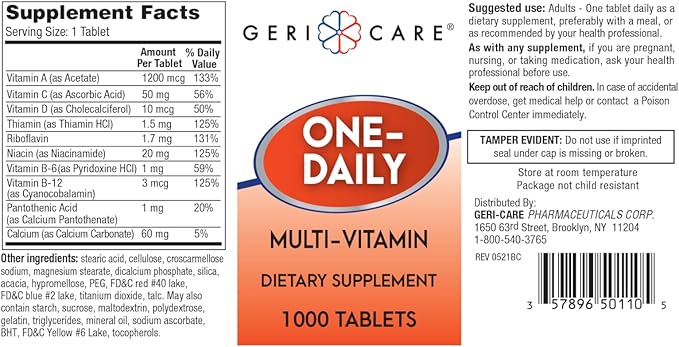 Multi-Vitamin - One-Daily Dietary Supplement - 100 tablets