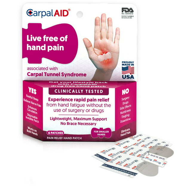 Carpal Tunnel Pain Relief Hand Patch - 6 Patches