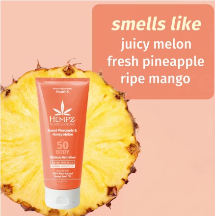 Sweet Pineapple & Honey Melon Herbal Body Sunscreen SPF 50