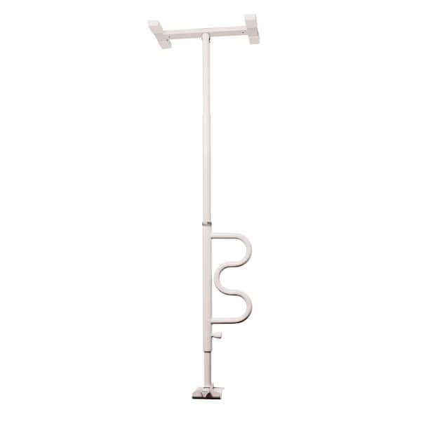 Bathtub Security Pole & Curve Grab Bar White