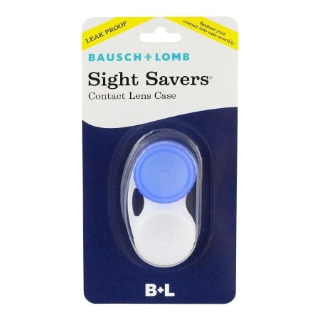 Contact Lens Case - White & Blue