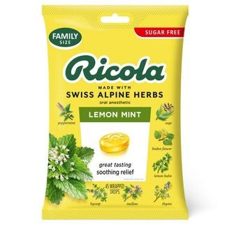 Sugar Free, Lemon Mint, Soothing Drops 19ct.