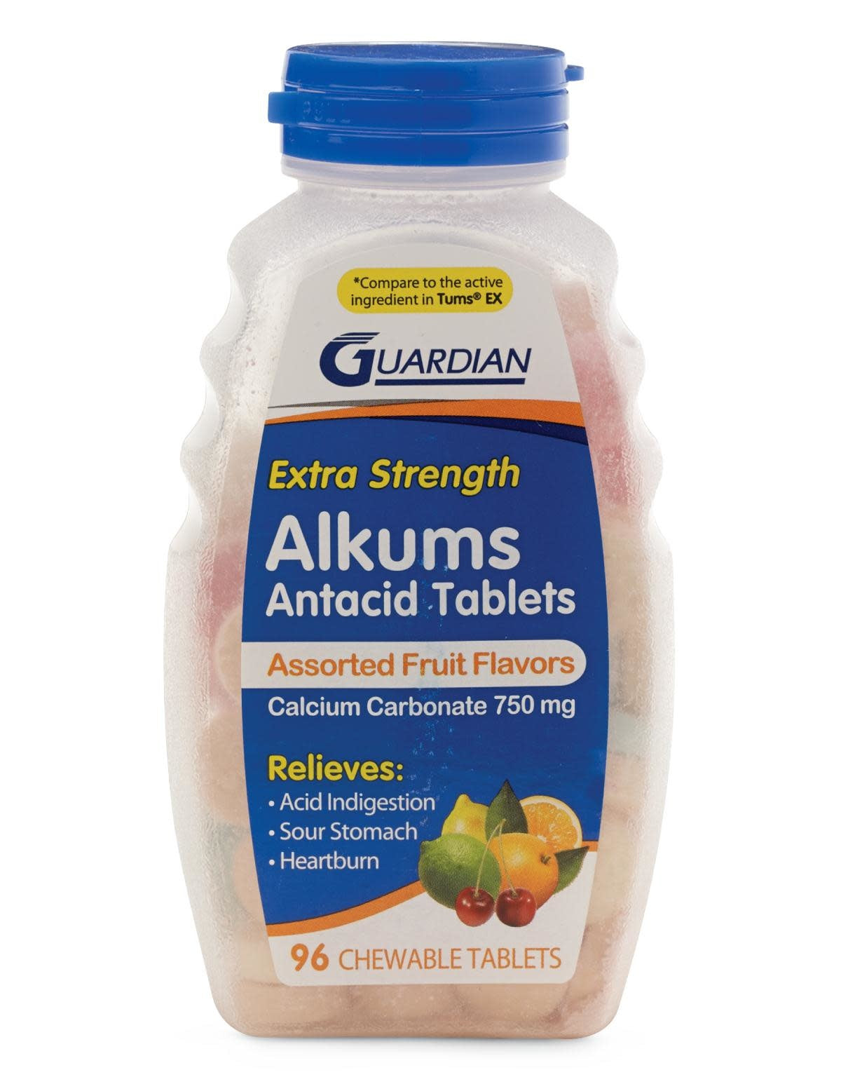 Antacid tablets Extra Strength - 750mg 96ct.